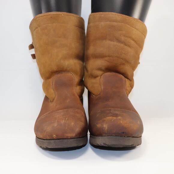 Timberland Men’s Leather Shearling Lined Boots Vibram Sole Size 12 - Picture 1 of 6
